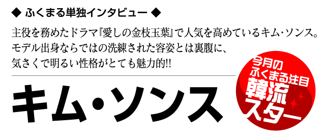 キム ソンス ふくまる注目韓流スター ふくまる